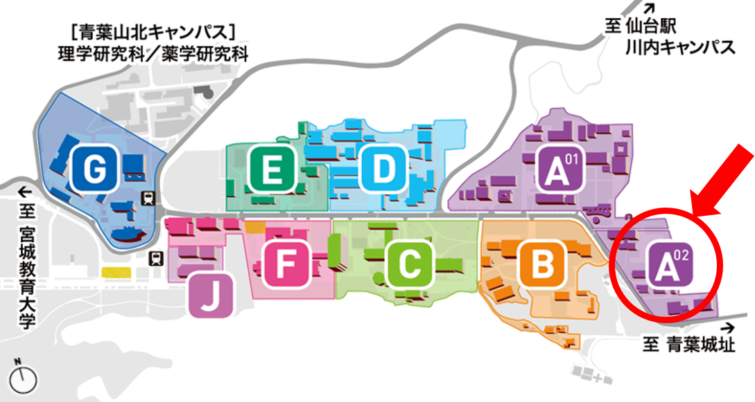 青葉山キャンパスマップ